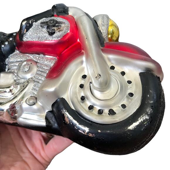 Dept 56 Harley Davidson Motorcycle Ornament Large Handblown Glass Collectible - Picture 12 of 16